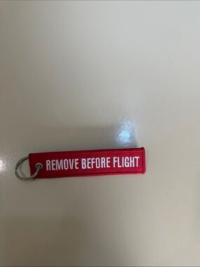 Red "Remove Before Flight" Keychain Bag Tag